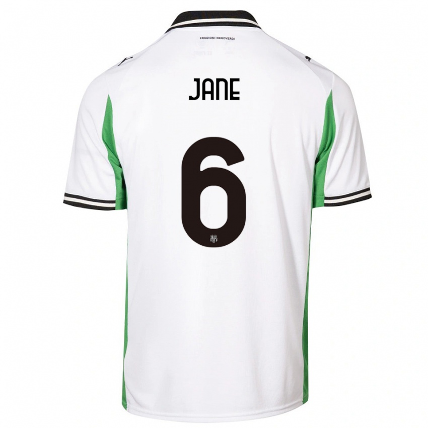 ילדים רפילואה ג'אנה #6 לבן ירוק שחור הרחק ג'רזי 2025/26 חולצה קצרה