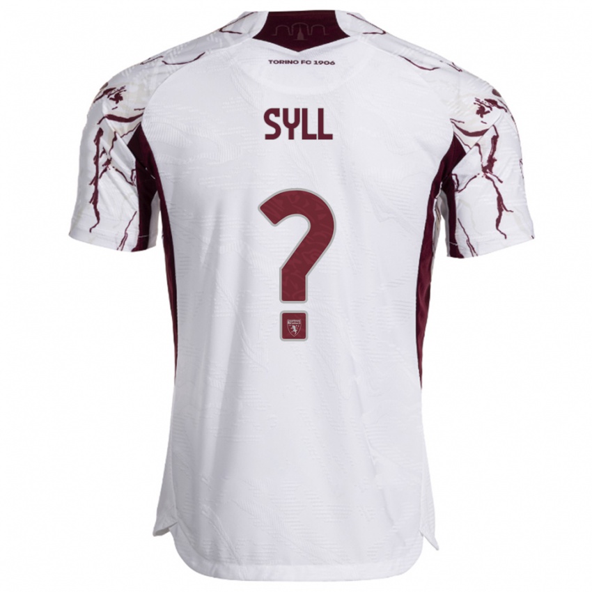 ילדים עומר סיל #0 לבן בורגונדי הרחק ג'רזי 2025/26 חולצה קצרה