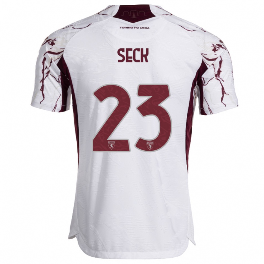 ילדים דמבה סק #23 לבן בורגונדי הרחק ג'רזי 2025/26 חולצה קצרה