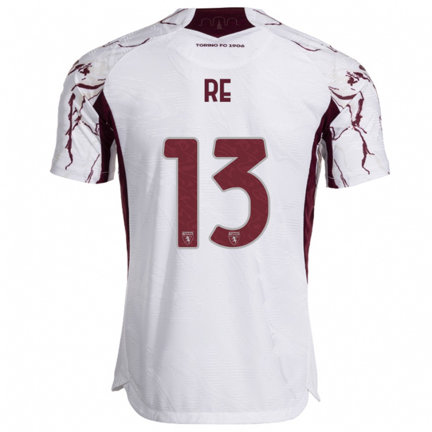 ילדים Martino Re #13 לבן בורגונדי הרחק ג'רזי 2025/26 חולצה קצרה