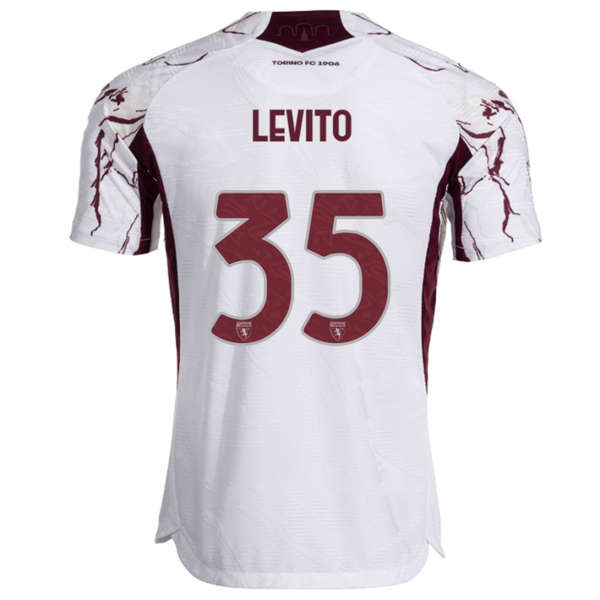 ילדים איזבו לויטו #35 לבן בורגונדי הרחק ג'רזי 2025/26 חולצה קצרה