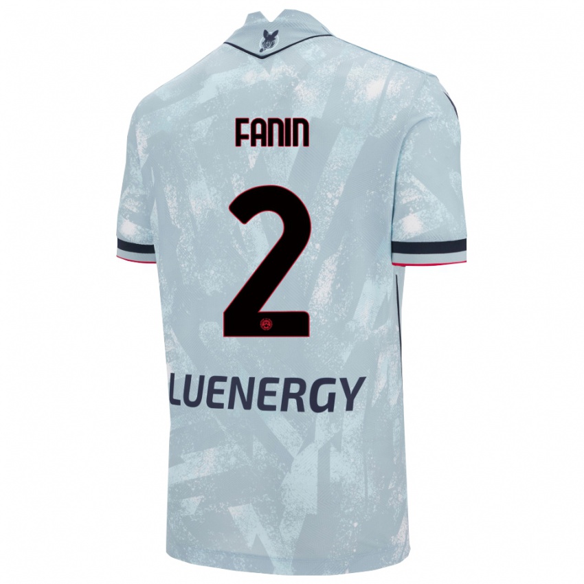 ילדים Alessandro Fanin #2 תכלת שחור הרחק ג'רזי 2025/26 חולצה קצרה