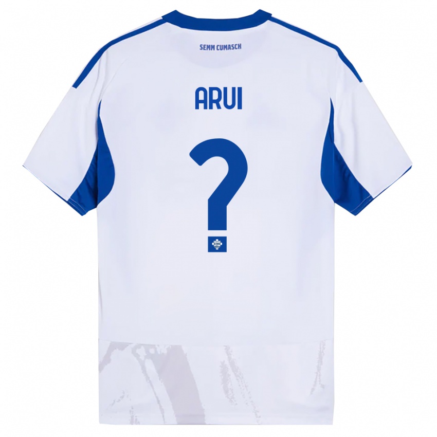 ילדים Stefano Arui #0 לבן כחול הרחק ג'רזי 2025/26 חולצה קצרה