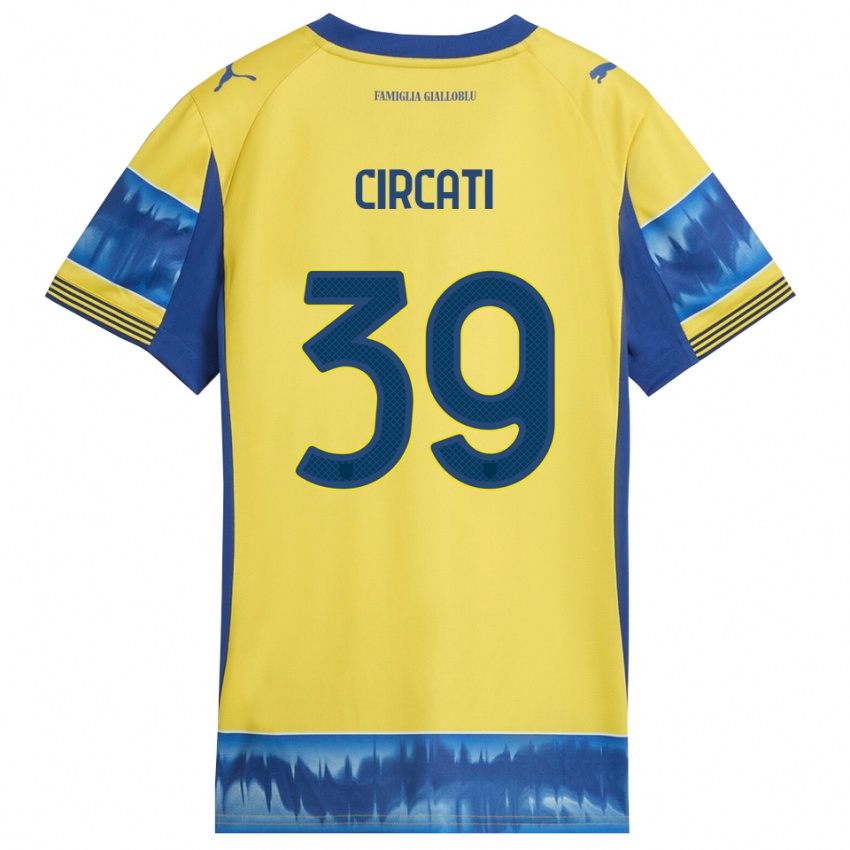 ילדים אלסנדרו צ'ירקאטי #39 צהוב כחול הרחק ג'רזי 2025/26 חולצה קצרה