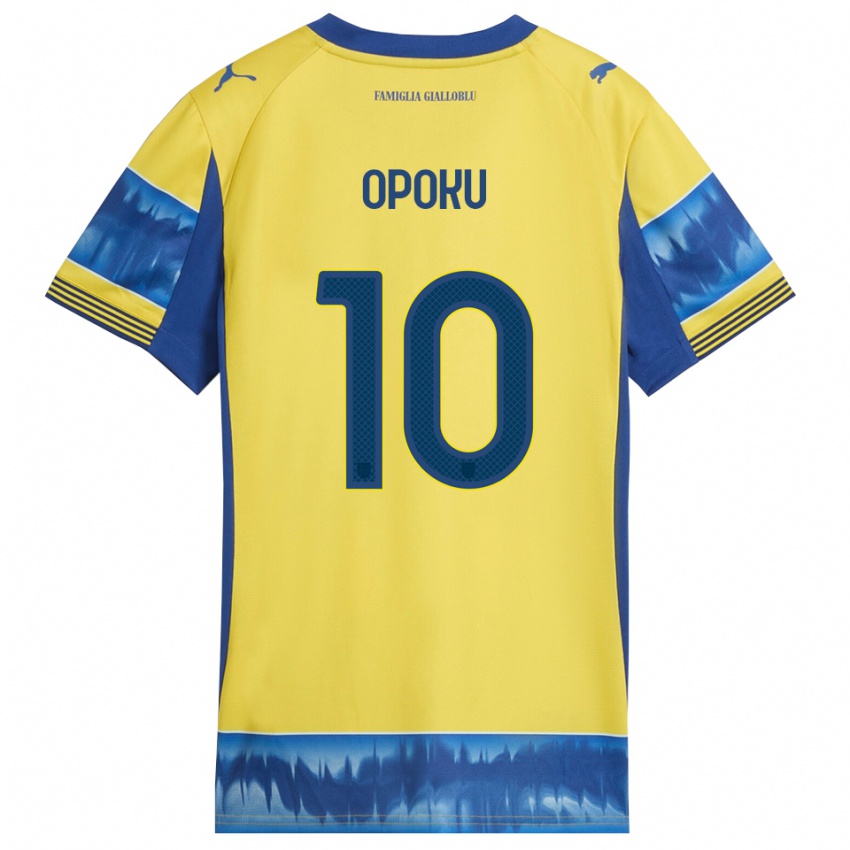 ילדים Mama Opoku #10 צהוב כחול הרחק ג'רזי 2025/26 חולצה קצרה