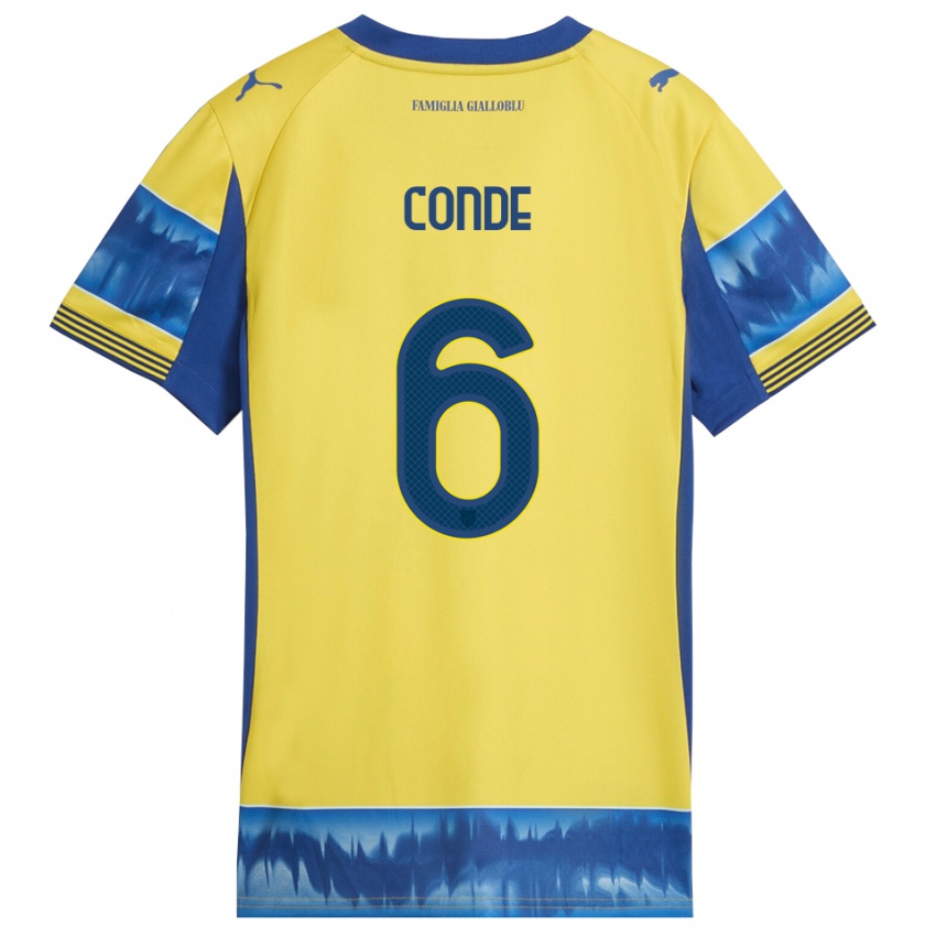 ילדים Bernardo Conde #6 צהוב כחול הרחק ג'רזי 2025/26 חולצה קצרה