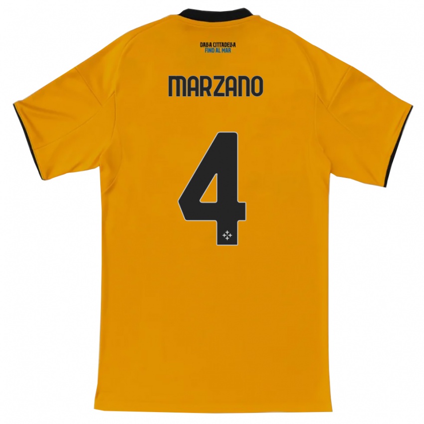 ילדים Michelangelo Marzano #4 כתום כחול הרחק ג'רזי 2025/26 חולצה קצרה