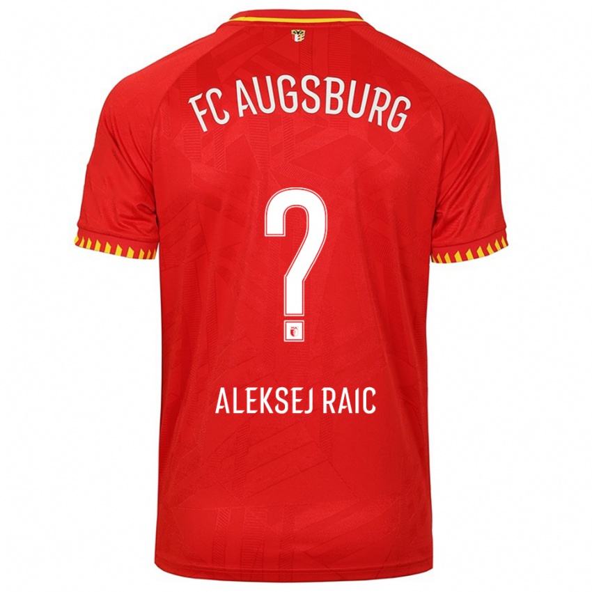 ילדים Neven Aleksej Raic #0 אדום צהוב הרחק ג'רזי 2025/26 חולצה קצרה