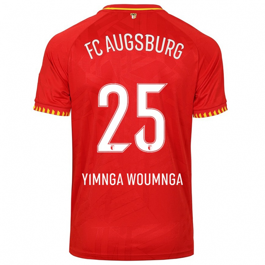 ילדים Batkam Yimnga Woumnga #25 אדום צהוב הרחק ג'רזי 2025/26 חולצה קצרה