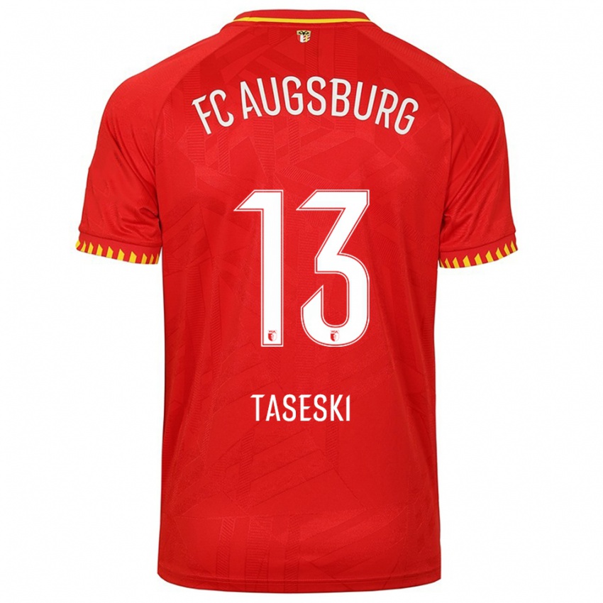 ילדים קריסטיאן טססקי #13 אדום צהוב הרחק ג'רזי 2025/26 חולצה קצרה