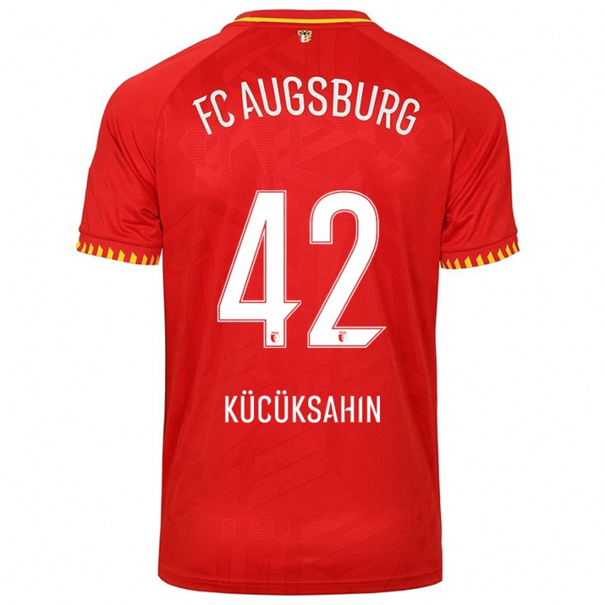 ילדים Mahmut Kücüksahin #42 אדום צהוב הרחק ג'רזי 2025/26 חולצה קצרה