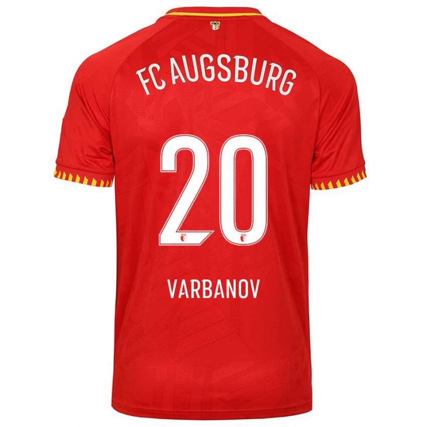 ילדים Svetoslav Varbanov #20 אדום צהוב הרחק ג'רזי 2025/26 חולצה קצרה