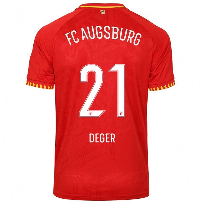 ילדים דייוויד ז׳וסף דגר #21 אדום צהוב הרחק ג'רזי 2025/26 חולצה קצרה