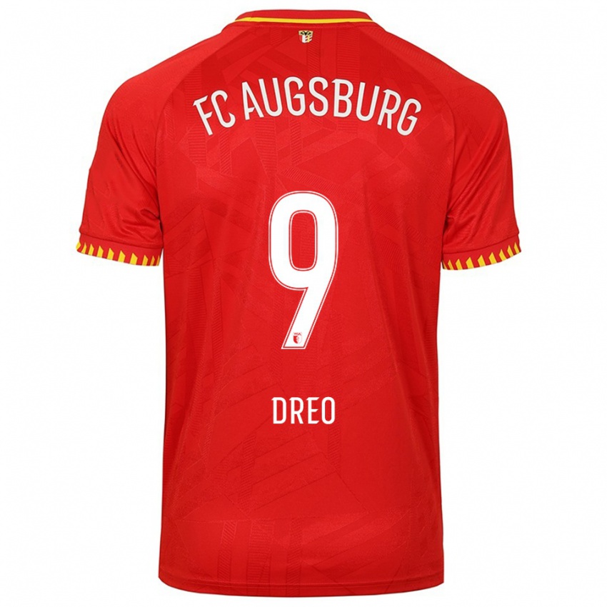 ילדים דייוויד דראו #9 אדום צהוב הרחק ג'רזי 2025/26 חולצה קצרה