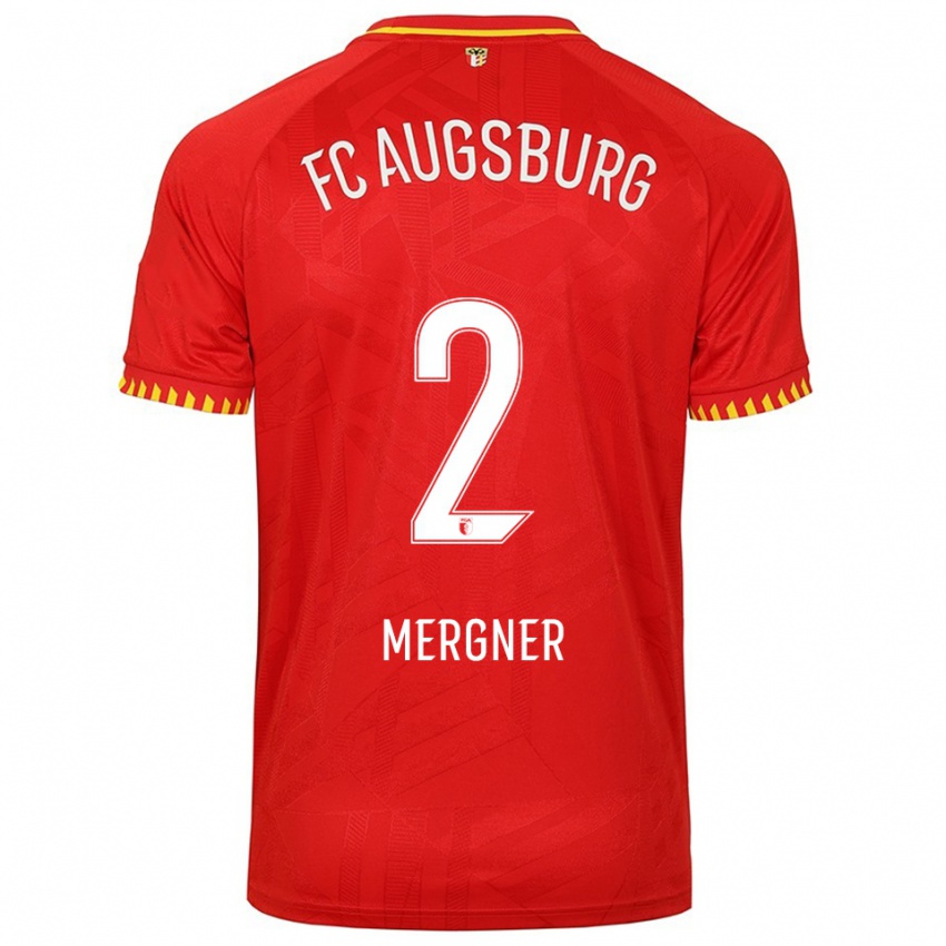 ילדים Sandra Mergner #2 אדום צהוב הרחק ג'רזי 2025/26 חולצה קצרה