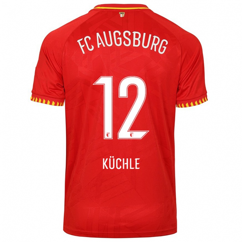 ילדים Jana Küchle #12 אדום צהוב הרחק ג'רזי 2025/26 חולצה קצרה