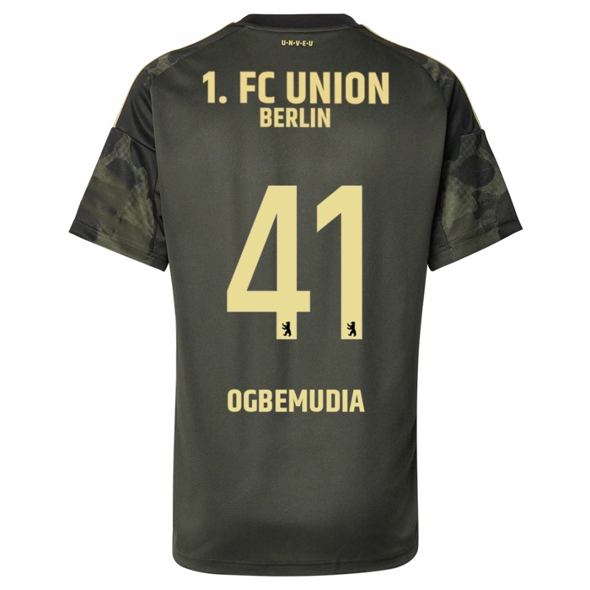 ילדים אולובאסיון אוגבמודיה #41 ירוק כהה שחור הרחק ג'רזי 2025/26 חולצה קצרה