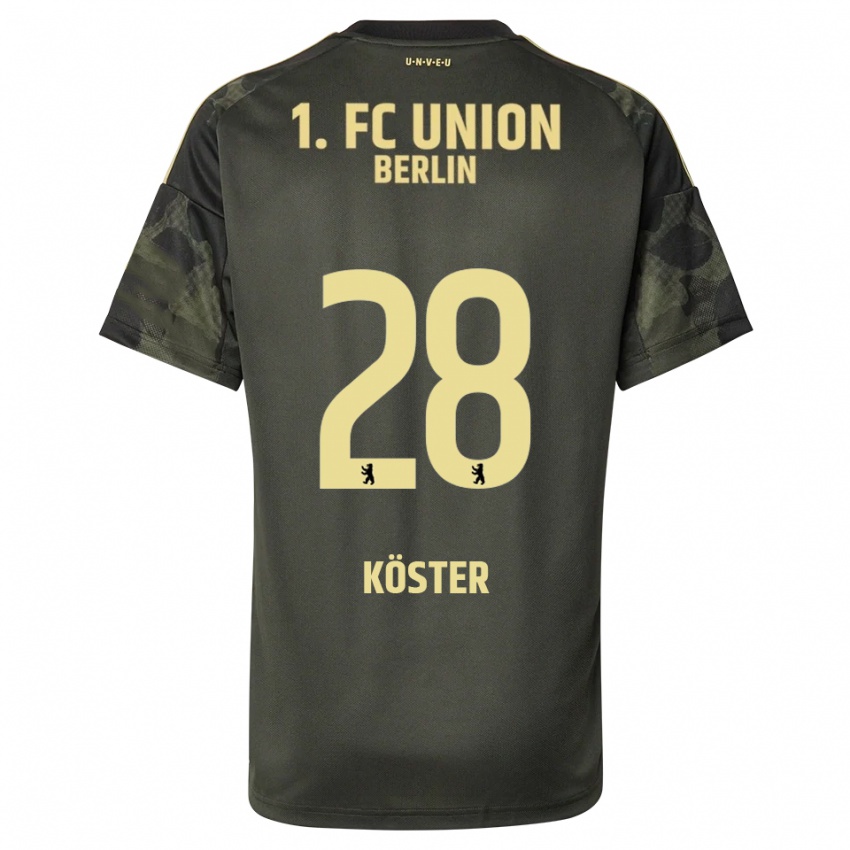 ילדים לאוני סופיה קוסטר #28 ירוק כהה שחור הרחק ג'רזי 2025/26 חולצה קצרה