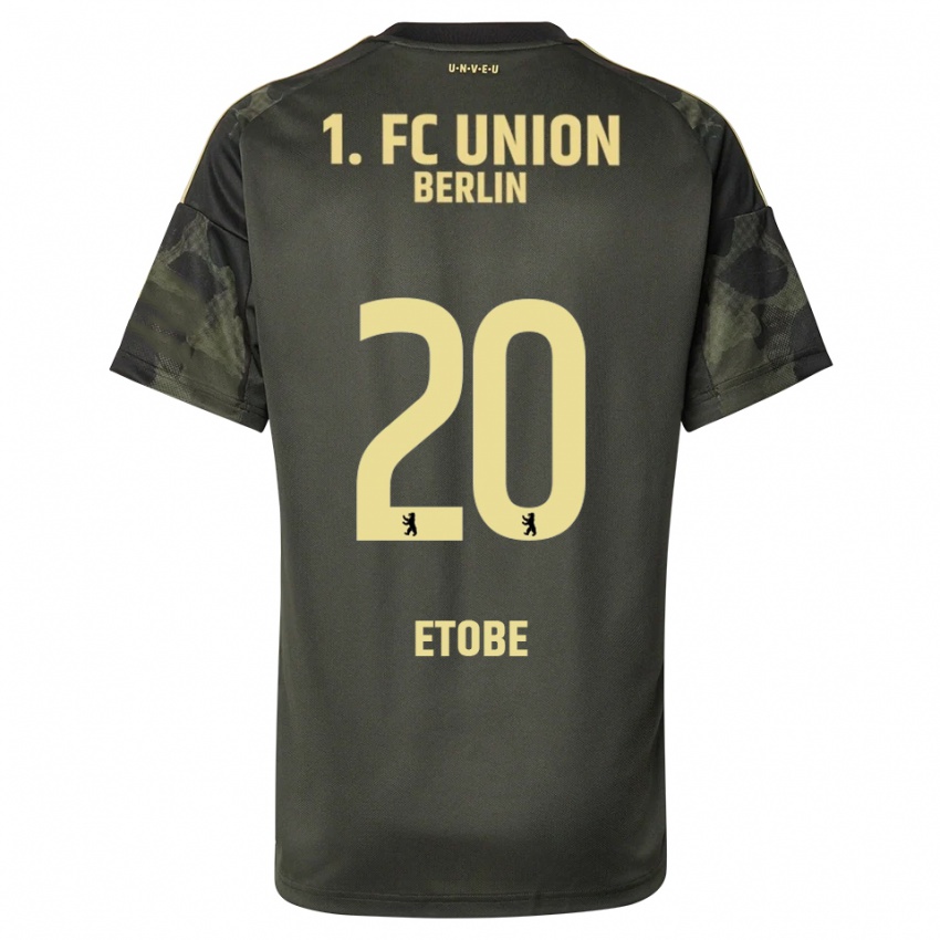 ילדים Michael Etobe #20 ירוק כהה שחור הרחק ג'רזי 2025/26 חולצה קצרה