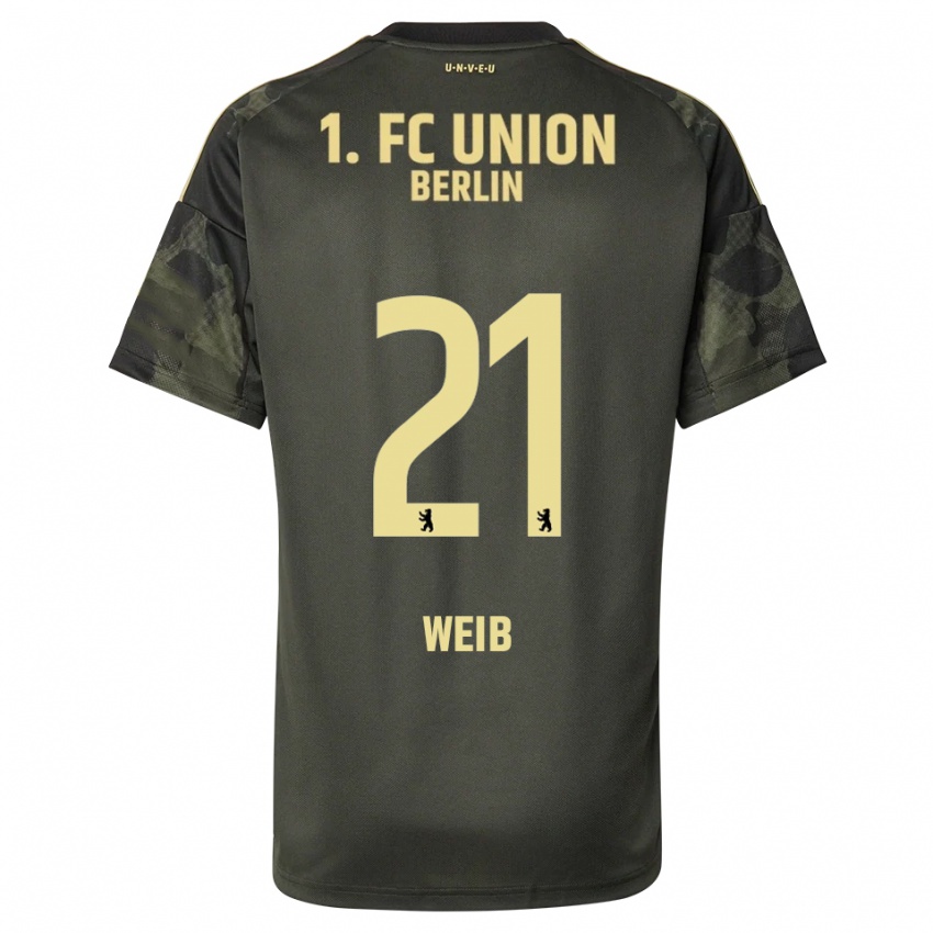 ילדים אנה וייס #21 ירוק כהה שחור הרחק ג'רזי 2025/26 חולצה קצרה