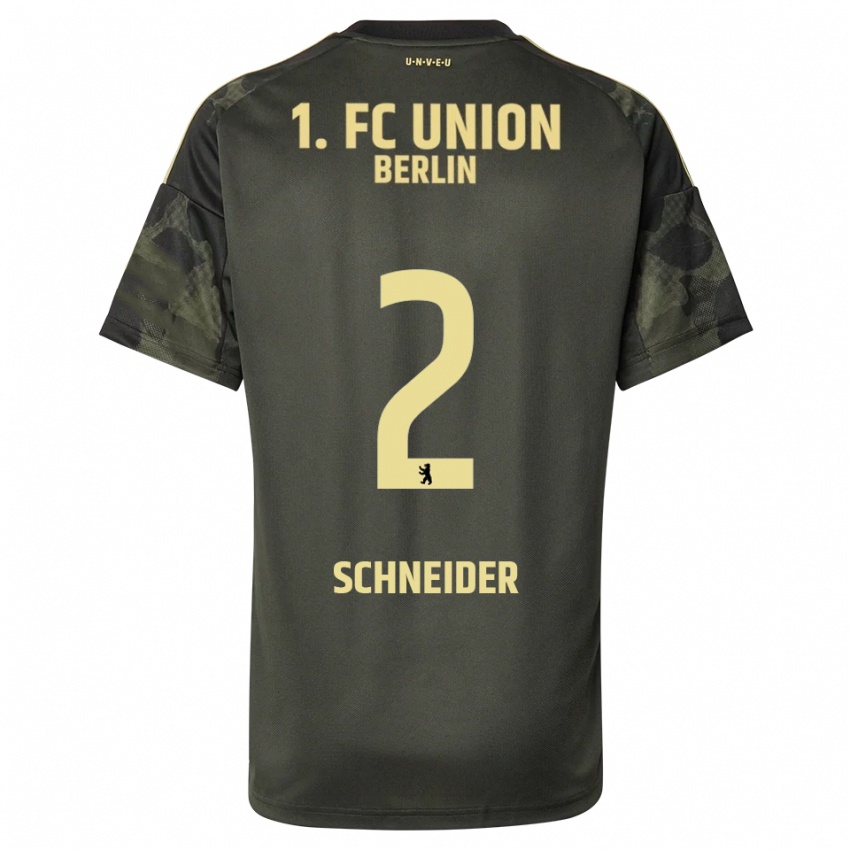 ילדים Tomke Schneider #2 ירוק כהה שחור הרחק ג'רזי 2025/26 חולצה קצרה