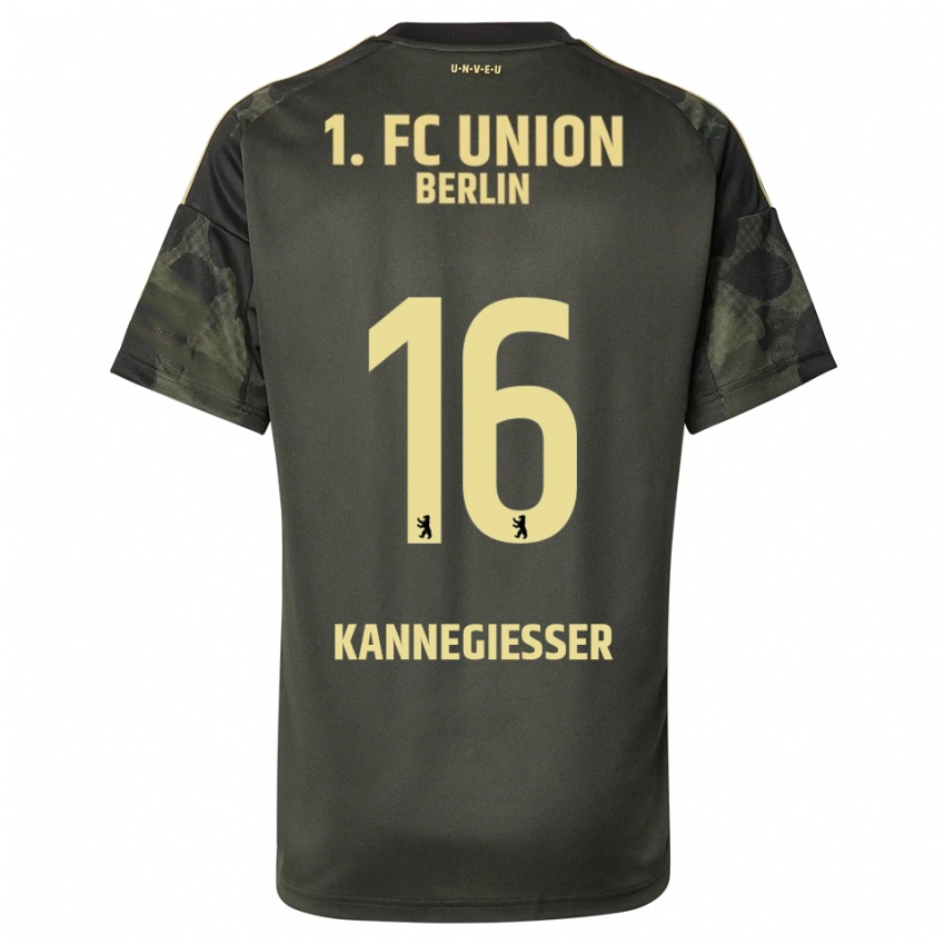 ילדים טום קנגיסר #16 ירוק כהה שחור הרחק ג'רזי 2025/26 חולצה קצרה