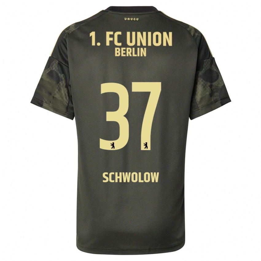 ילדים אלכסנדר שוולו #37 ירוק כהה שחור הרחק ג'רזי 2025/26 חולצה קצרה