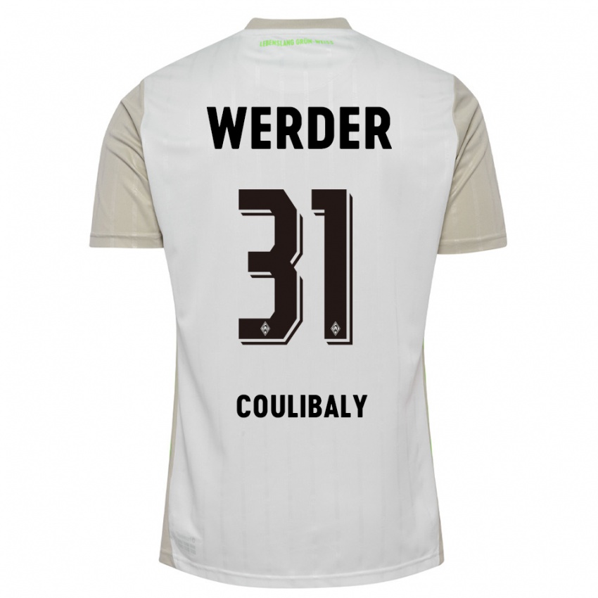 ילדים עבדול כארים קוליבאלי #31 לבן שחור הרחק ג'רזי 2025/26 חולצה קצרה