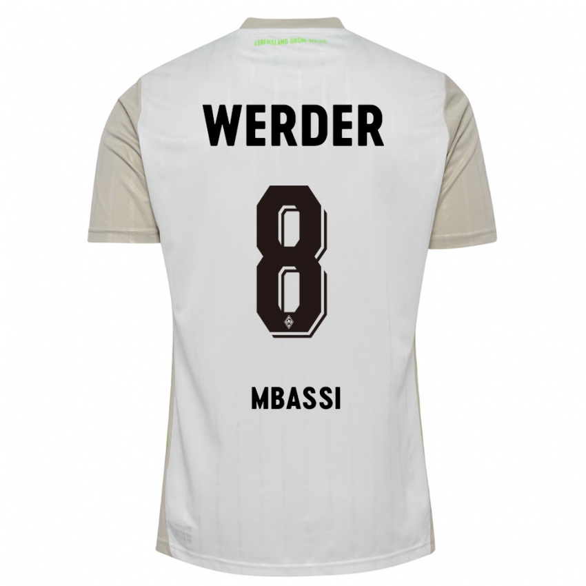 ילדים מריו מבסי #8 לבן שחור הרחק ג'רזי 2025/26 חולצה קצרה