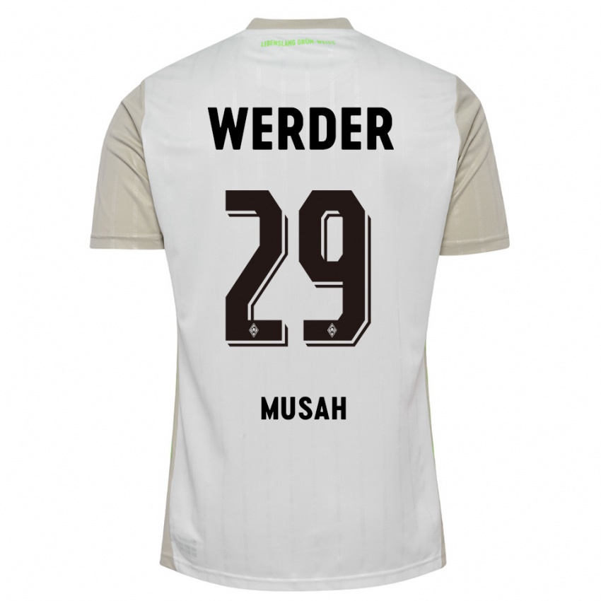 ילדים סלים מוסה #29 לבן שחור הרחק ג'רזי 2025/26 חולצה קצרה