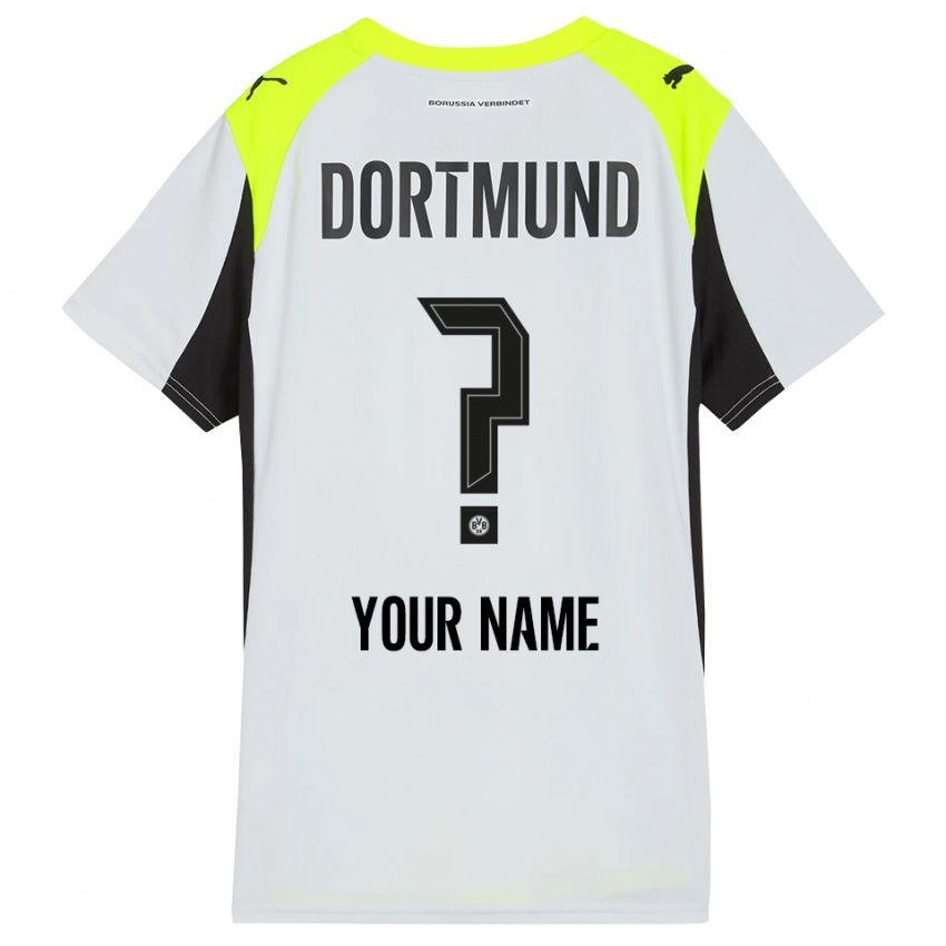 ילדים השם שלך #0 צהוב פלואורסצנטי הרחק ג'רזי 2025/26 חולצה קצרה