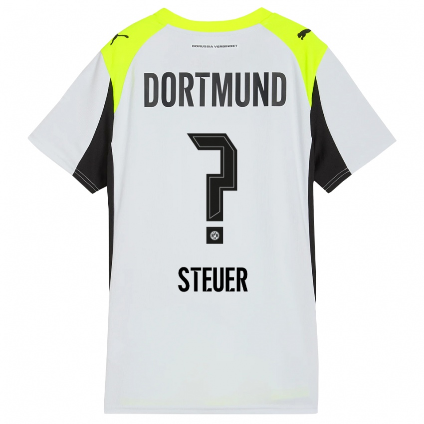 ילדים Etienne Steuer #0 צהוב פלואורסצנטי הרחק ג'רזי 2025/26 חולצה קצרה