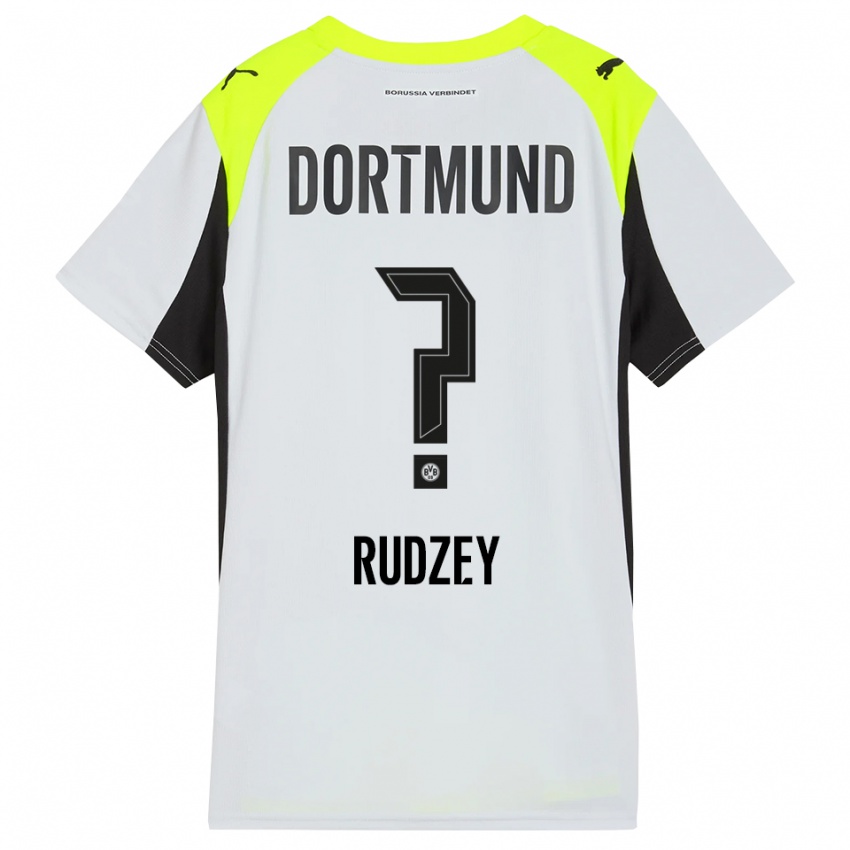 ילדים Nazariy Rudzey #0 צהוב פלואורסצנטי הרחק ג'רזי 2025/26 חולצה קצרה