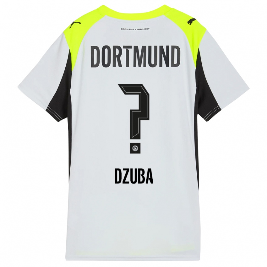 ילדים Fabian Dzuba #0 צהוב פלואורסצנטי הרחק ג'רזי 2025/26 חולצה קצרה