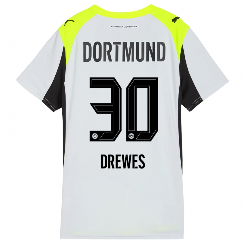 ילדים פטריק דרוז #30 צהוב פלואורסצנטי הרחק ג'רזי 2025/26 חולצה קצרה