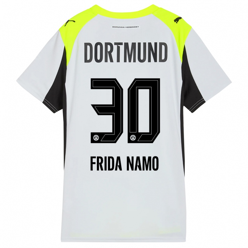 ילדים רונינג פרידה נאמו #30 צהוב פלואורסצנטי הרחק ג'רזי 2025/26 חולצה קצרה