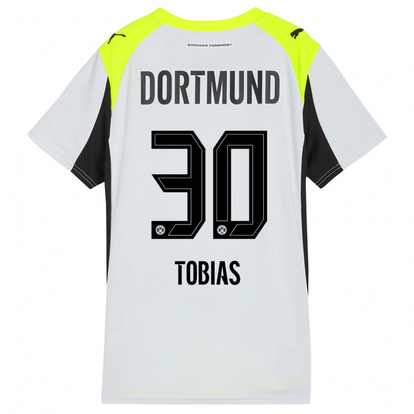 ילדים פוגט טוביאס #30 צהוב פלואורסצנטי הרחק ג'רזי 2025/26 חולצה קצרה