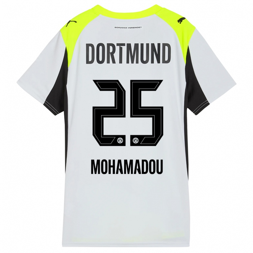 ילדים Hamzath Mohamadou #25 צהוב פלואורסצנטי הרחק ג'רזי 2025/26 חולצה קצרה