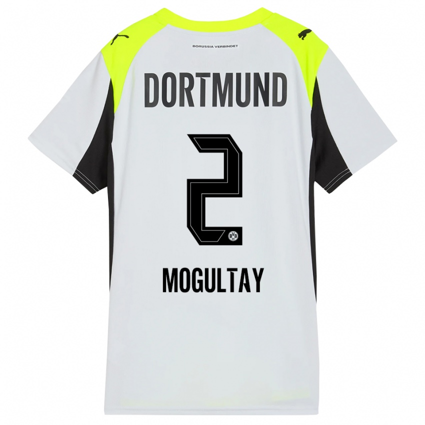 ילדים באראן מוגולטאי #2 צהוב פלואורסצנטי הרחק ג'רזי 2025/26 חולצה קצרה