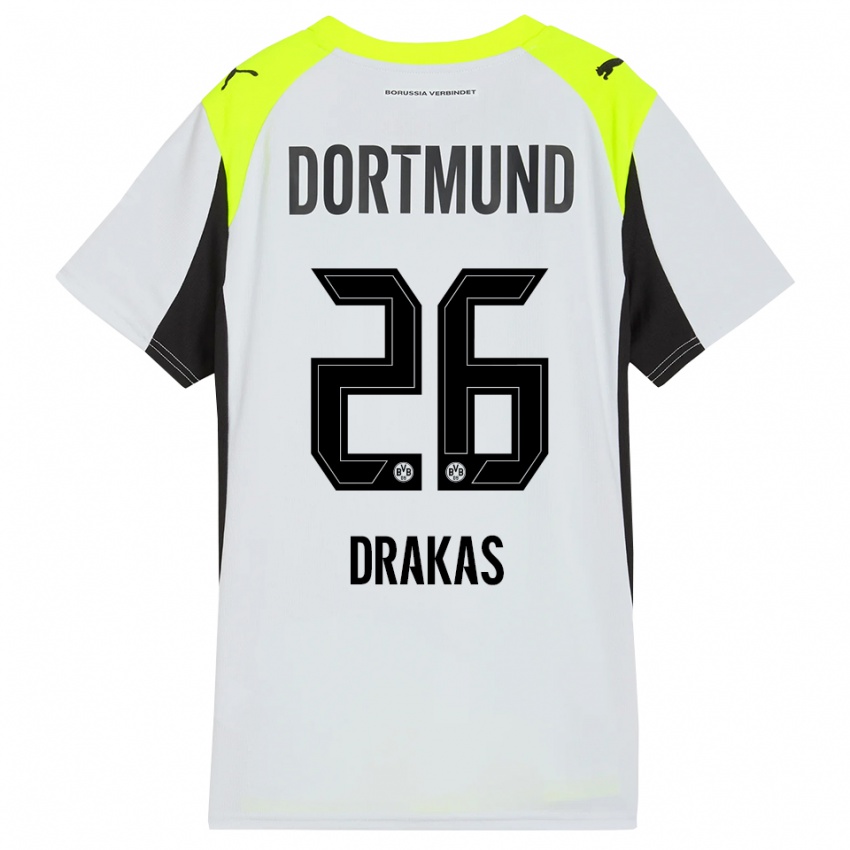 ילדים צ׳ראלאמפוס באביס דראקאס #26 צהוב פלואורסצנטי הרחק ג'רזי 2025/26 חולצה קצרה