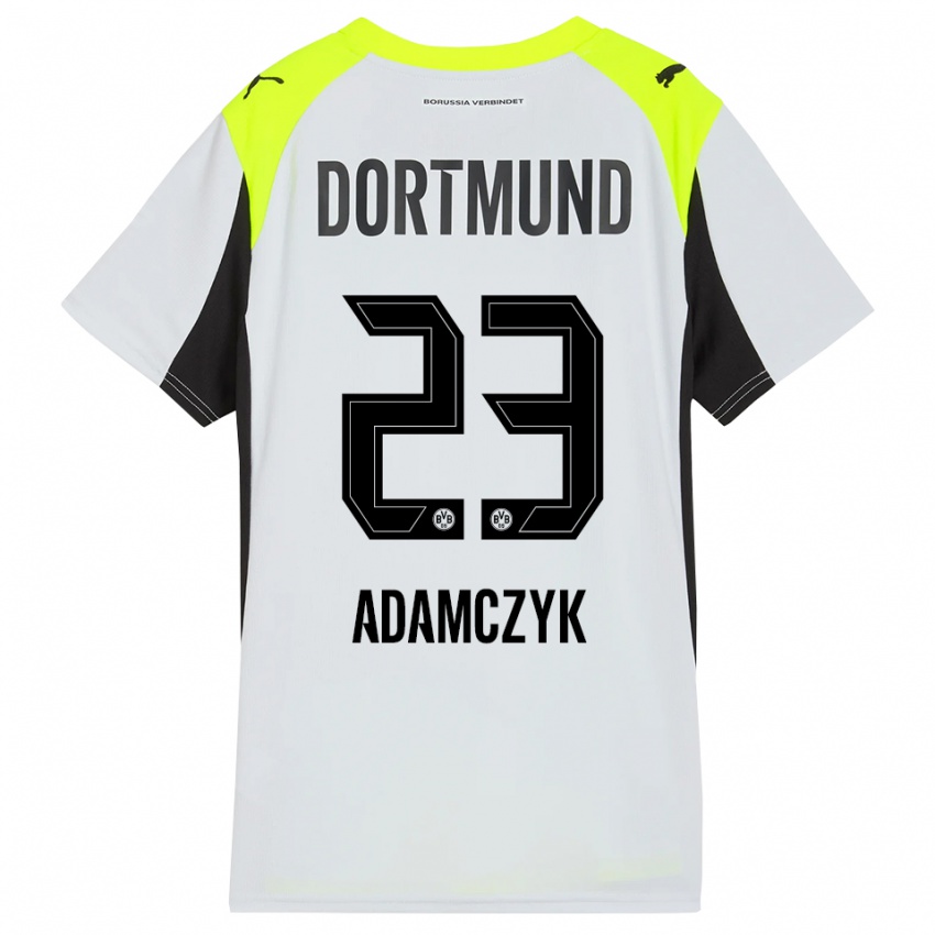 ילדים ניקו אדמשיק #23 צהוב פלואורסצנטי הרחק ג'רזי 2025/26 חולצה קצרה