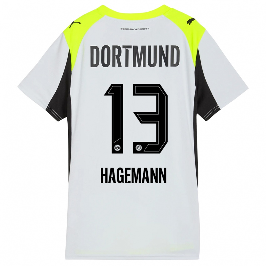 ילדים Keron Hagemann #13 צהוב פלואורסצנטי הרחק ג'רזי 2025/26 חולצה קצרה