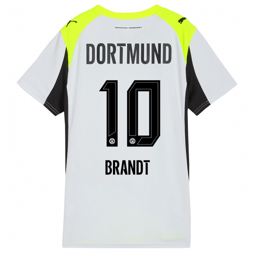 ילדים יוליאן בראנדט #10 צהוב פלואורסצנטי הרחק ג'רזי 2025/26 חולצה קצרה