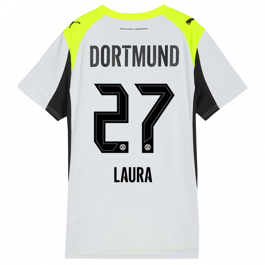 ילדים ואן דר היידן לורה #27 צהוב פלואורסצנטי הרחק ג'רזי 2025/26 חולצה קצרה