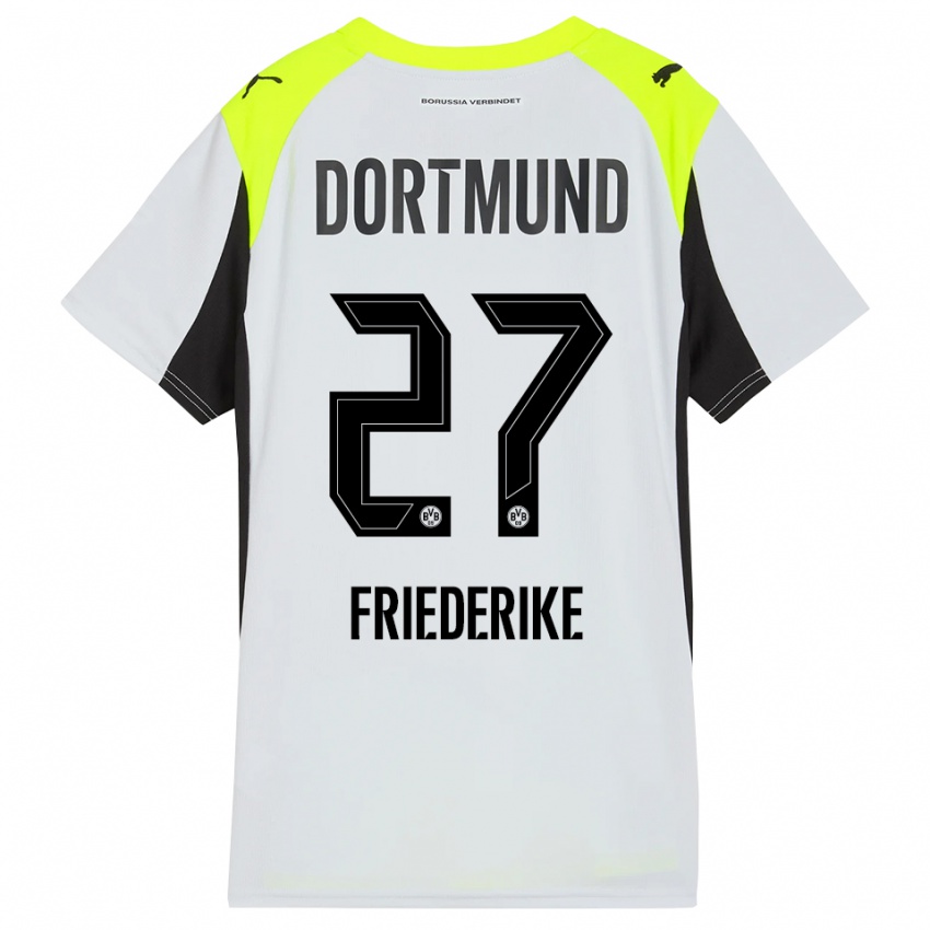 ילדים בורצ'יק פרידריה #27 צהוב פלואורסצנטי הרחק ג'רזי 2025/26 חולצה קצרה