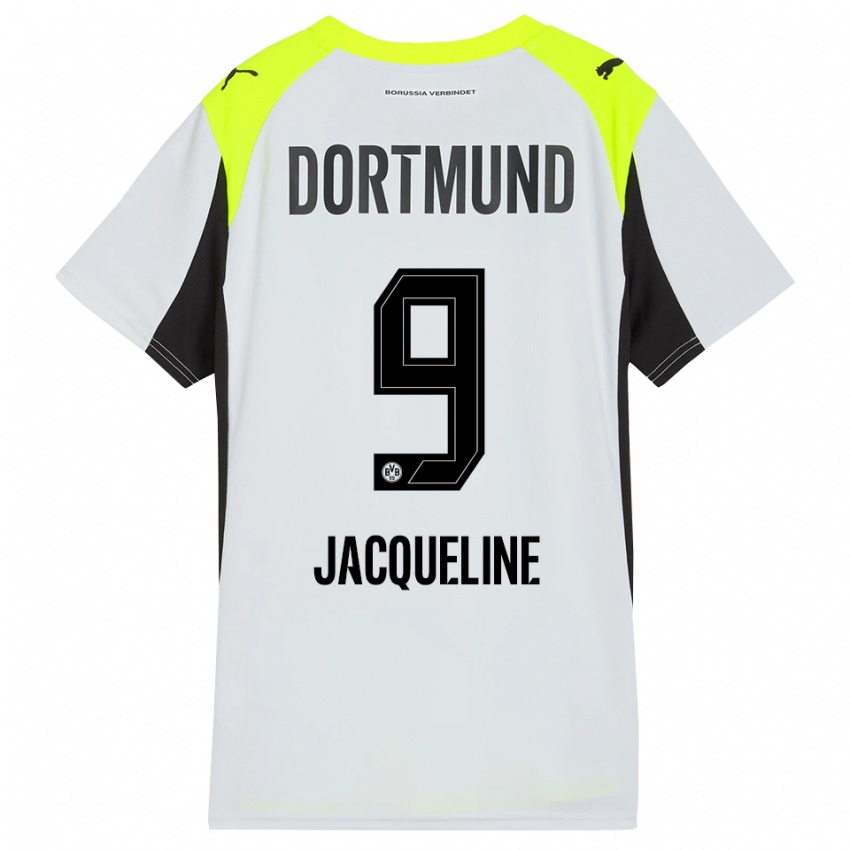 ילדים מורנו ג'קלין #9 צהוב פלואורסצנטי הרחק ג'רזי 2025/26 חולצה קצרה