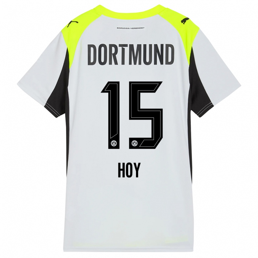 ילדים ג'סטין הוי #15 צהוב פלואורסצנטי הרחק ג'רזי 2025/26 חולצה קצרה