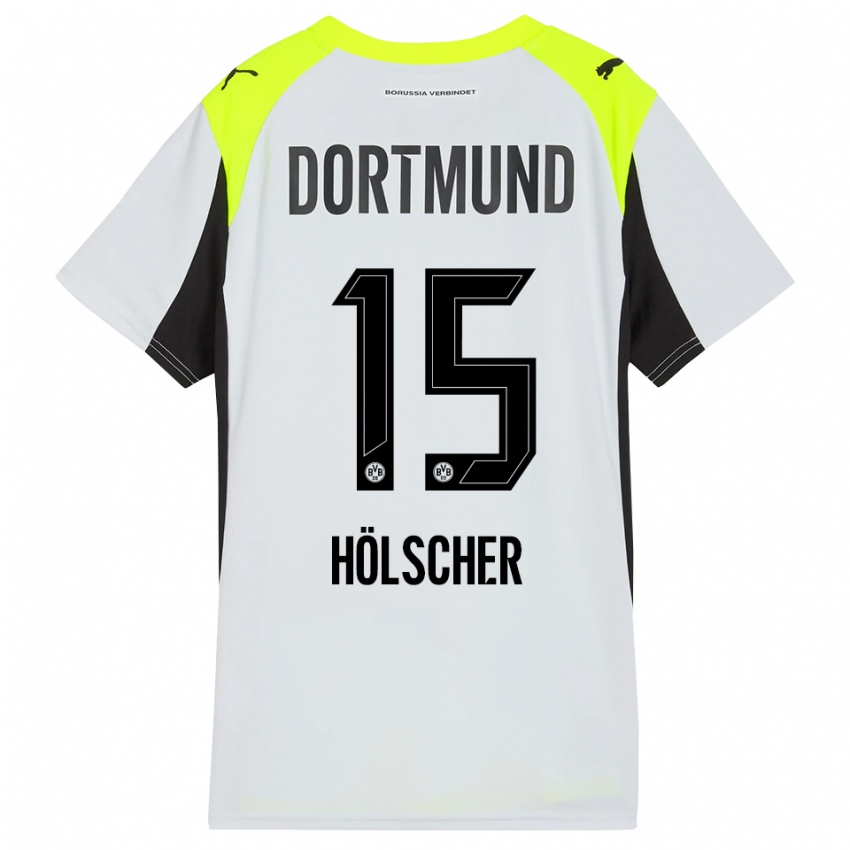 ילדים מאטס הלשר #15 צהוב פלואורסצנטי הרחק ג'רזי 2025/26 חולצה קצרה