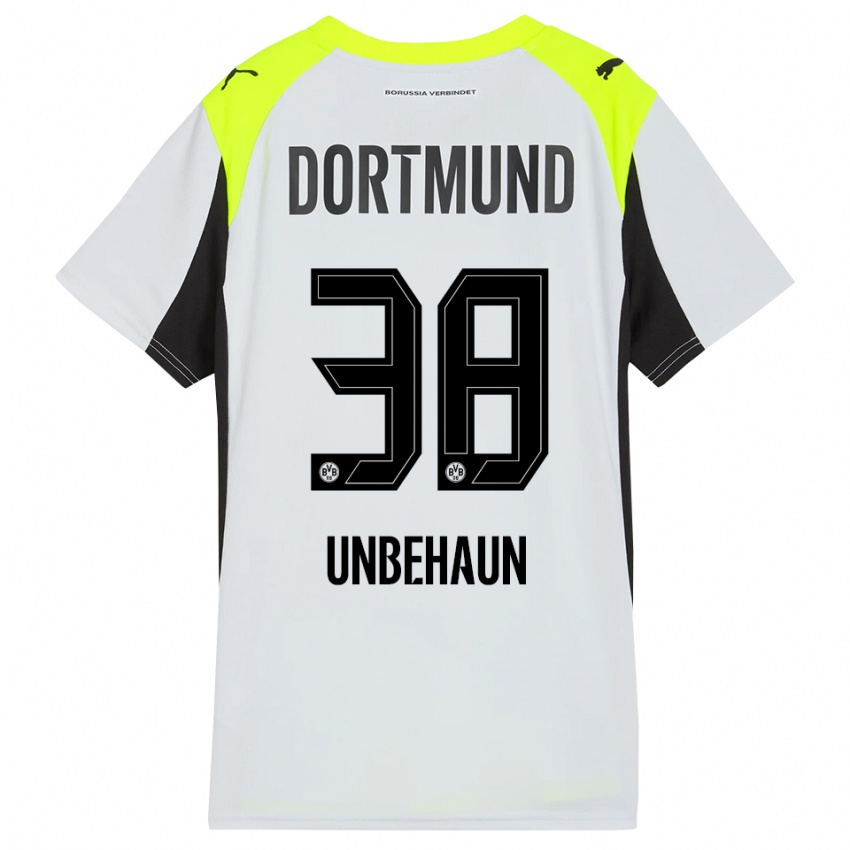 ילדים לוקה אונבהאון #38 צהוב פלואורסצנטי הרחק ג'רזי 2025/26 חולצה קצרה