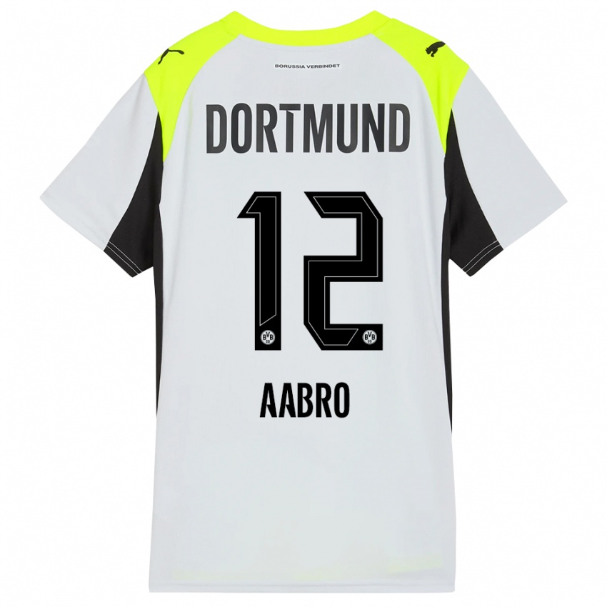 ילדים גוסטב אברו #12 צהוב פלואורסצנטי הרחק ג'רזי 2025/26 חולצה קצרה